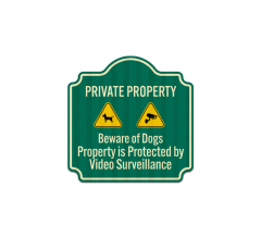 Private Property, Beware of Dogs Aluminum Sign (HIP Reflective)