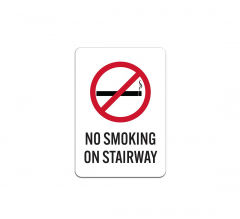 No Smoking On Stairway Plastic Sign