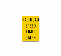 Speed Limit 5 MPH Plastic Sign