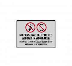 No Personal Cell Phones Decal (Reflective)