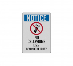No Cell Phone Use Decal (Reflective)