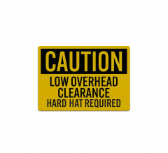 Low Clearance Hard Hat Required Decal (Reflective)