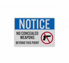 No Weapons Beyond This Point Decal (Reflective)