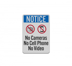 No Cameras No Cell Phone No Video Decal (Reflective)