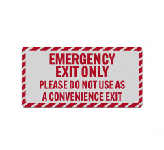 Emergency Exit Only Decal (Reflective)