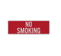 No Smoking Horizontal Decal (Reflective)