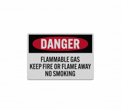 OSHA Danger Flammable Gas Decal (Reflective)