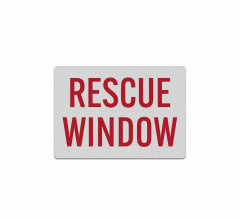 Fire Safety Rescue Window Decal (Reflective)