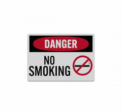 OSHA Danger No Smoking Decal (Reflective)