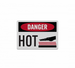 OSHA Danger Hot Decal (Reflective)