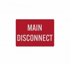 Warning Main Disconnect Decal (Reflective)