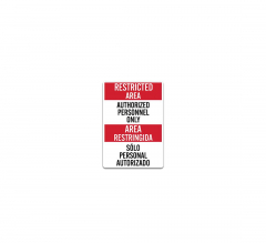 Bilingual Admittance Authorized Employees Decal (Non Reflective)