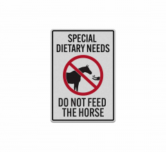 Special Dietary Needs Do Not Feed Horse Decal (Reflective)