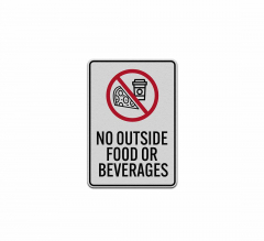 No Outside Food Or Beverages Decal (Reflective)