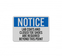 Lab Coats Closed Toe Shoes Required Decal (Reflective)