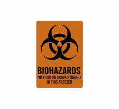 No Food Or Drink Storage In This Freezer Decal (Reflective)