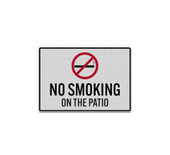 No Smoking On The Patio Decal (Reflective)