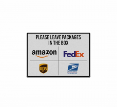 Please Leave Packages In The Box Decal (Reflective)