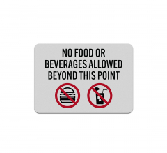 No Food Or Beverages Allowed Beyond This Point Decal (Reflective)