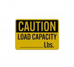 Write-On OSHA Load Capacity Lbs Decal (Reflective)