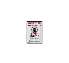 Bilingual Danger Keep Out Decal (EGR Reflective)