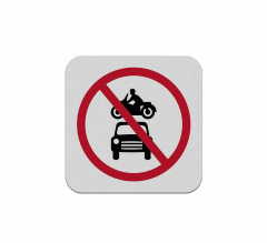 No Cars Allowed Aluminum Sign (Reflective)