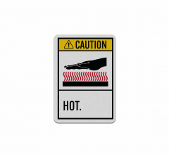 ANSI Caution Hot Aluminum Sign (Reflective)