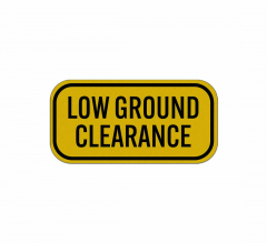 Railroad Warning Low Ground Clearance Aluminum Sign (Reflective)