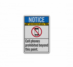 ANSI Notice Restricted Area Aluminum Sign (Reflective)