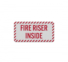 Fire Riser Inside Aluminum Sign (Reflective)