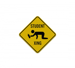 Student Crossing Aluminum Sign (Reflective)