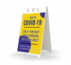Due to Covid-19 Take Out Curbside Available Signicade White