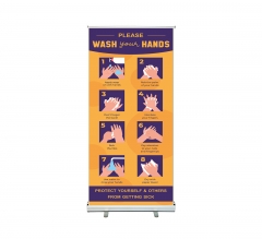 Please Wash your Hands Roll Up Banner Stands