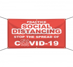 Practice Social Distancing Stop the Spread Vinyl Banners