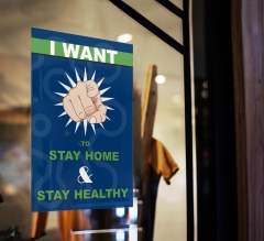 Stay at Home Stay Healthy Window Clings