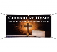 Church at Home Join Us on Facebook Vinyl Banners