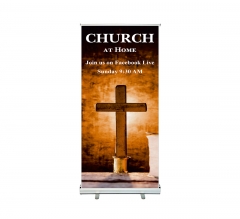 Church at Home Join Us on Facebook Roll up Banner Stands