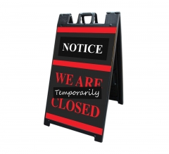 We are Temporary Closed Signicade Black
