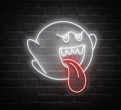 Ghost Mario Boo Neon Sign