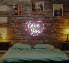 Pink Love You Neon Sign