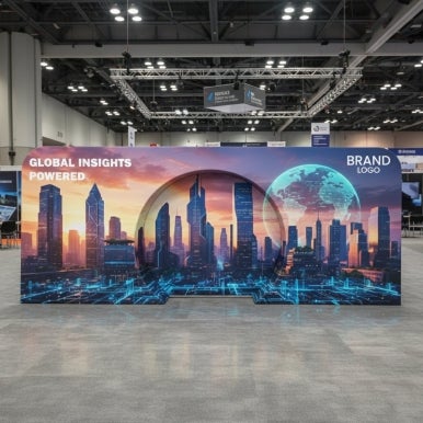20 Ft Tension Fabric Backwall for Trade Show