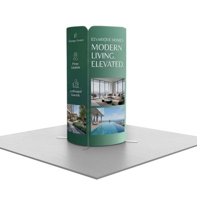 6.5ft Magnetic Modular Fabric Display - Tower Island Shape