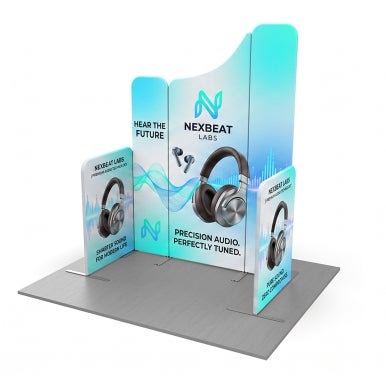 6.5ft Magnetic Modular Fabric Display - Five Maglock Panels