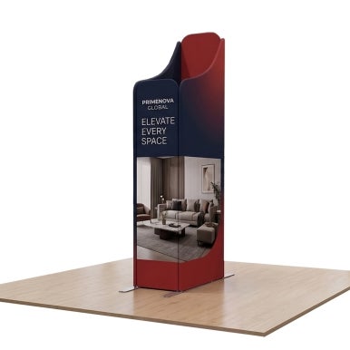 6.5ft Magnetic Modular Fabric Display - Two Sloped & Straight Banner Stands