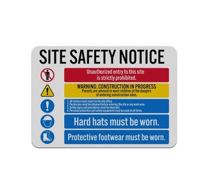 Unauthorized Entry To This Site Is Strictly Prohibited Aluminum Sign (Reflective)