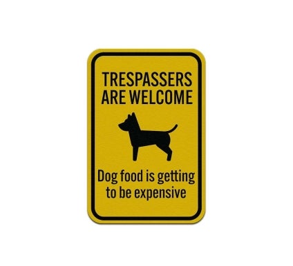 Trespassers Are Welcome Aluminum Sign (Reflective)