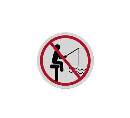 Fishing Prohibited On The Lockout Deck Aluminum Sign (Reflective)