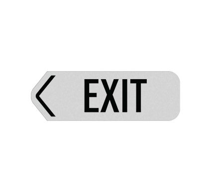 Exit Arrow Aluminum Sign (Reflective)