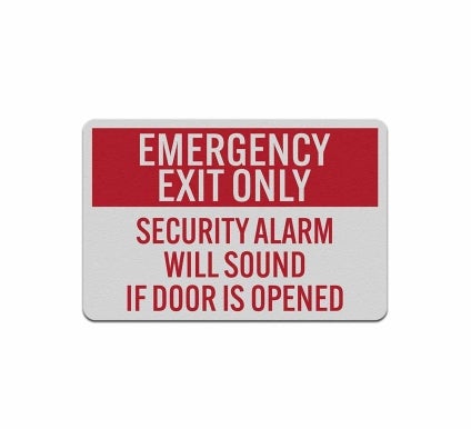 Fire & Emergency Exit Only Aluminum Sign (Reflective)