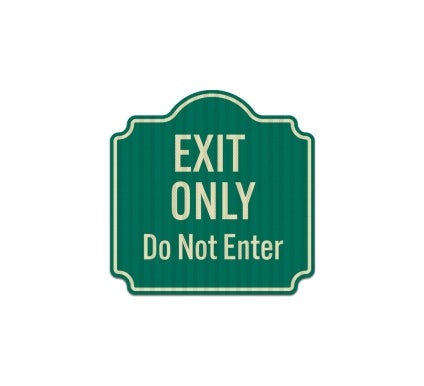 Do Not Enter Exit Only Aluminum Sign (EGR Reflective)